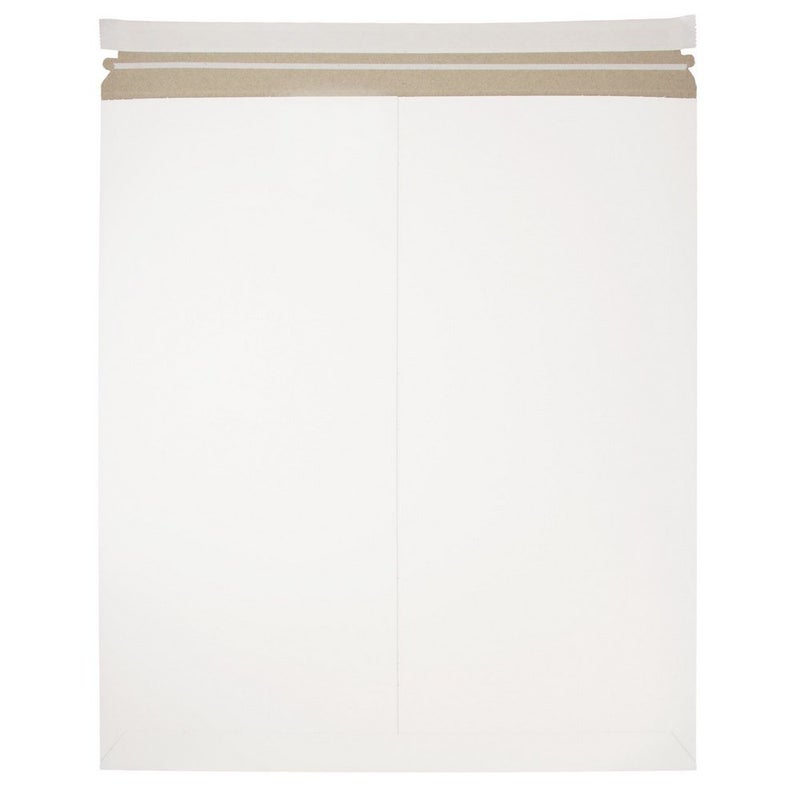 JAM PAPER Stay-Flat Photo Mailer Envelopes with Peel & Seal Closure - 13 x 18 - White - 6 Rigid Mailers/Pack - Image 1